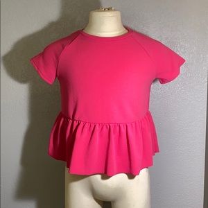 Pink peplum top NWOT